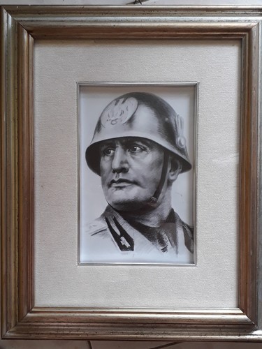 Mussolini ritratto matita - mussolini,