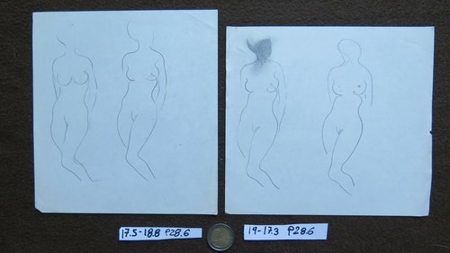 Due vecchi disegni bozzetti - disegni,