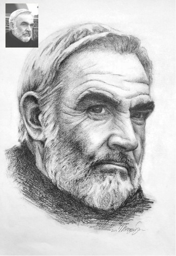 Ritratto matita su - a,