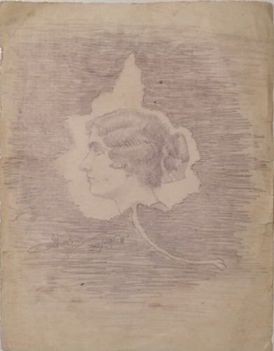 Antico disegno matita su - disegno,