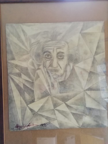 Ritratto matita legno 50x50 - ritratto, su
