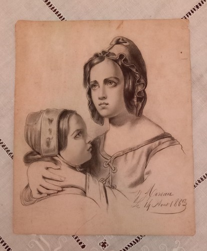 Ritratto francese matita su - ritratto, francese,