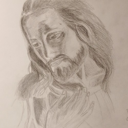 Ritratto volto gesù - di,