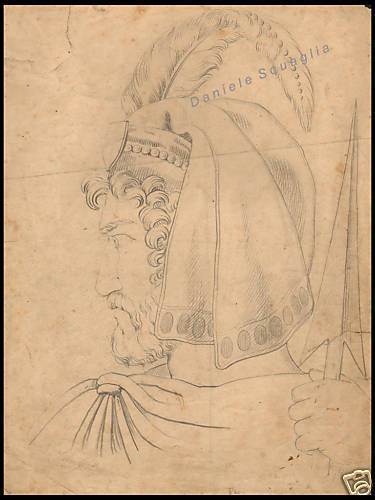 Disegno originale matita 1800 - disegno,