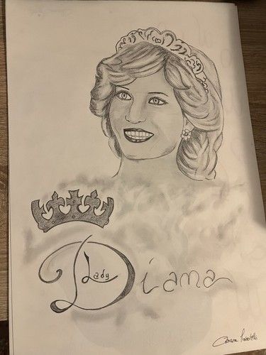 Ritratto lady diana matita - diana, a