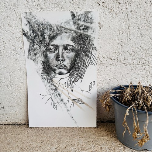 Disegno matita ritratto - a,