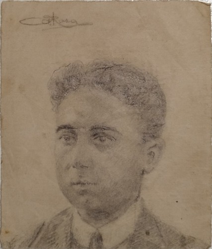 Antico disegno matita - a, su