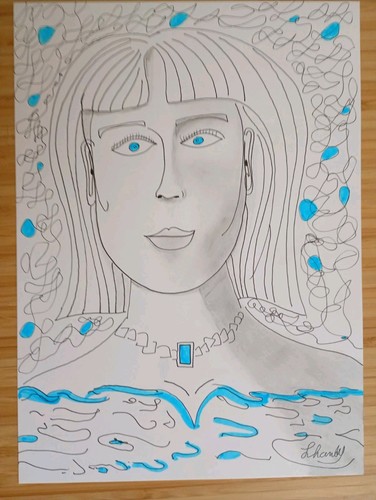 Disegno ritratto femminile - ritratto,